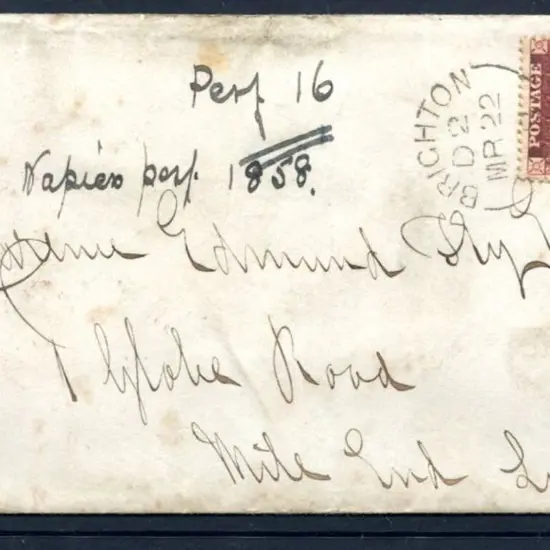 1858 (22nd Mar) 1d rose red, perf 16, watermark ...