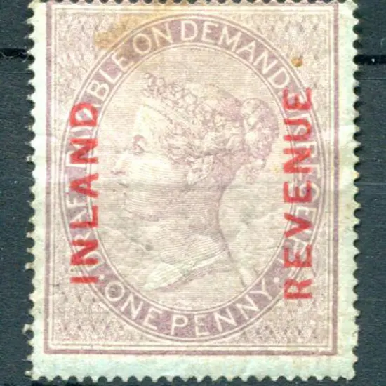1860 1d dull lilac on blue Postal Fiscal with ...