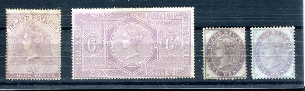 1860/67 Postal Fiscals inscribed "Inland Revenue" ... Image 1++