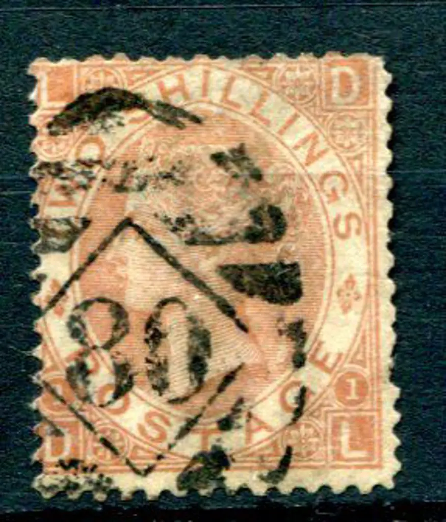 1867/80 2/- brown with barred numeral "80". Pulled ... Image 1++