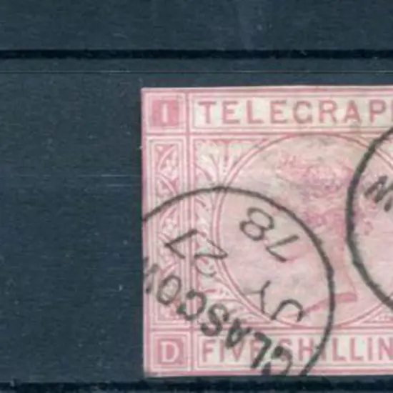 1876 5/- rose Telegraphs, perf. 15 x 15½ (SG T13) ...