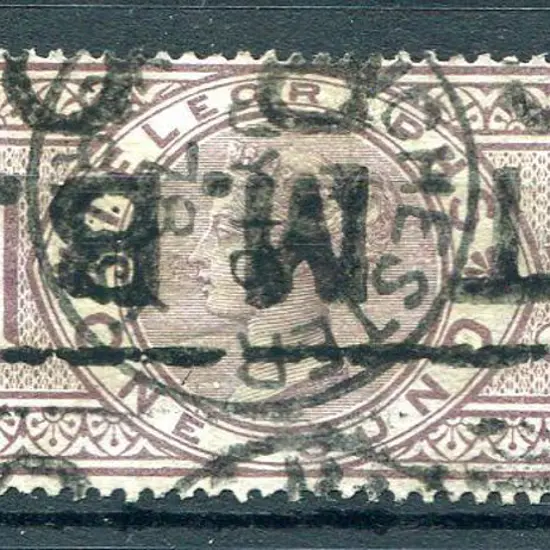 1876 £1 brown lilac Telegraphs with 1878 ...