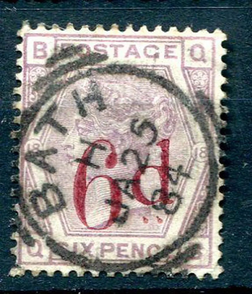 1883 6d on 6d lilac surcharge. Superb used with ... Image 1++