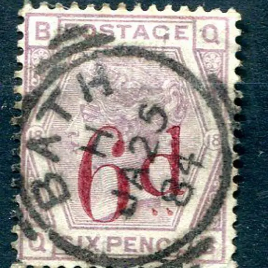 1883 6d on 6d lilac surcharge. Superb used with ...