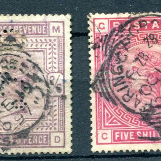 1883/84 2/6d lilac QV perfined "G.&.Co" with ...