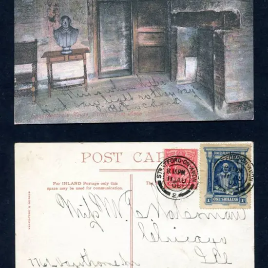 1906 (11th Aug) Postcard showing inside of ...