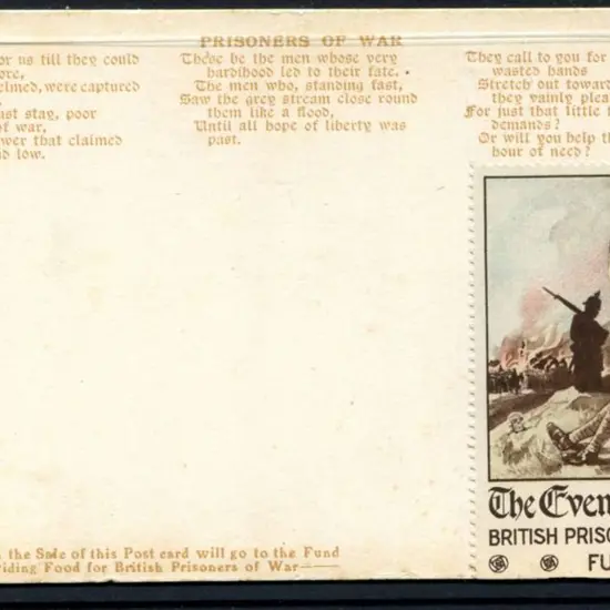 1914/19 WWI "The Evening News" British Prisoners ...