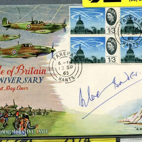 1965 1/3d Battle of Britain block of 4 on illust ...