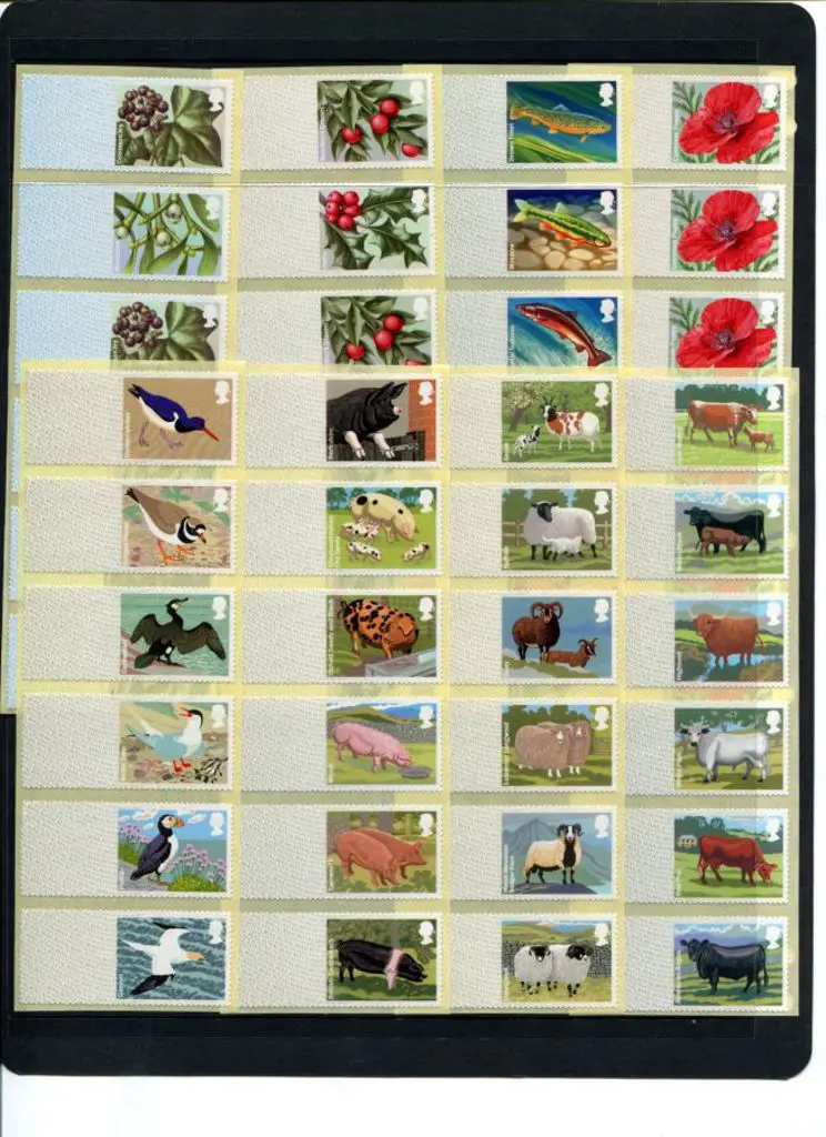 2013-2015 Royal Mail Post & Go blank strips of 6 ... Image 1++