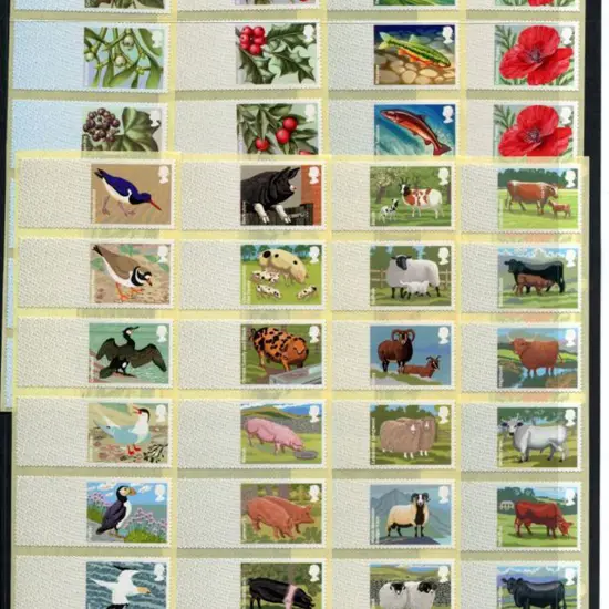 2013-2015 Royal Mail Post & Go blank strips of 6 ...