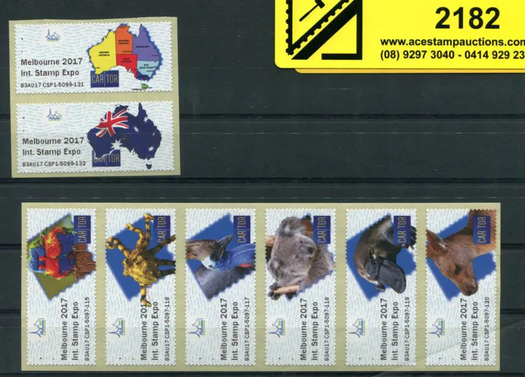 2017 Post & Go Cartor promotional strip of 6 ... Image 1++