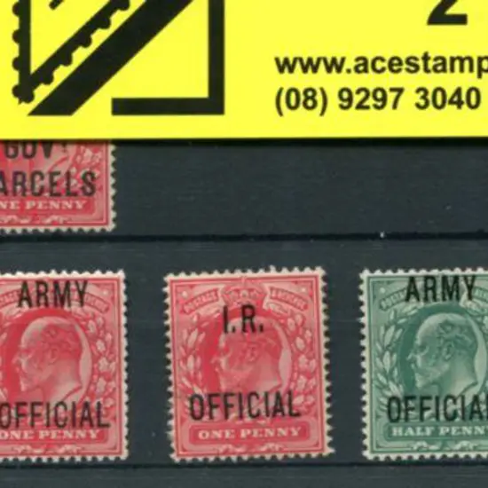 1902/04 ½d green & 1d scarlet KEVII ovptd "Army ...