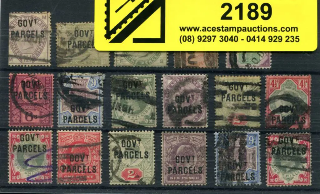 Govt Parcels ovpts with QV & KEVII complete used ... Image 1++