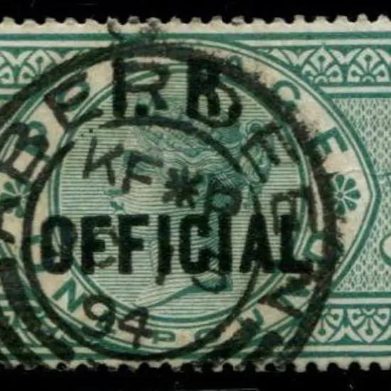 I.R. Official ovpt on £1 green with superb 1894 ...