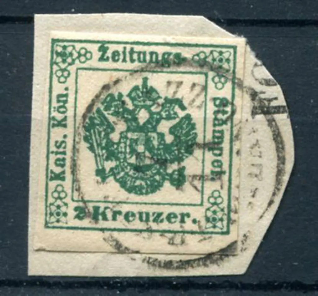 Austria 1853 2k Imperial Journal Stamp F/U with ... Image 1++