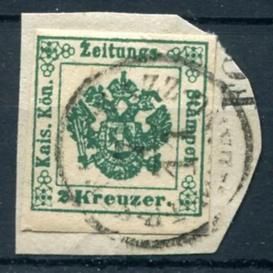 Austria 1853 2k Imperial Journal Stamp F/U with ...