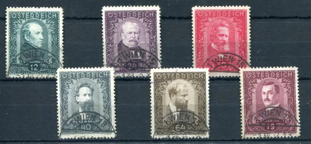 Austria 1932 Austrian Painters set of 6. Superb ... Image 1++