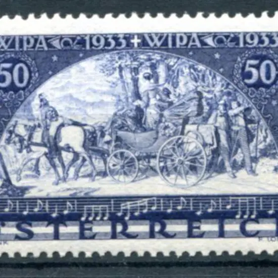 Austria 1933 50g ultramarine WIPA on ordinary ...