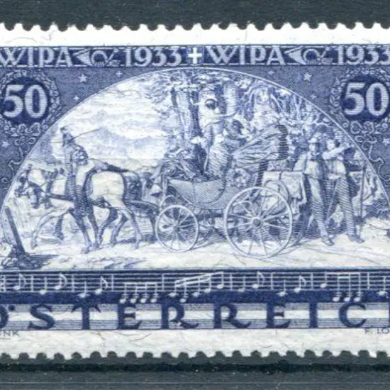 Austria 1933 50g ultramarine WIPA on granite ...