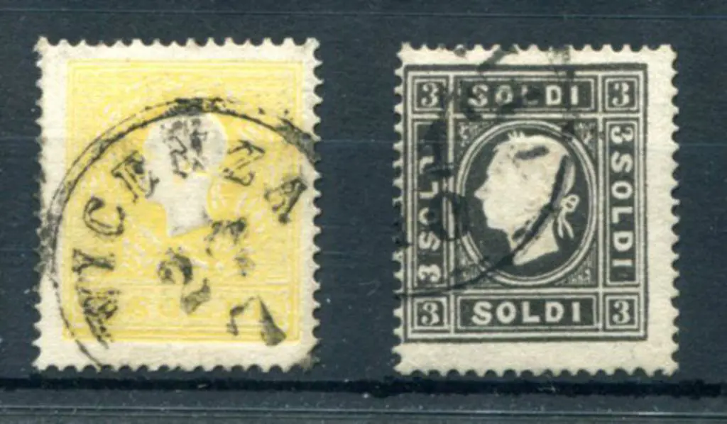 Austria - Lombary & Venetia 1858/62 2s yellow & 3s ... Image 1++
