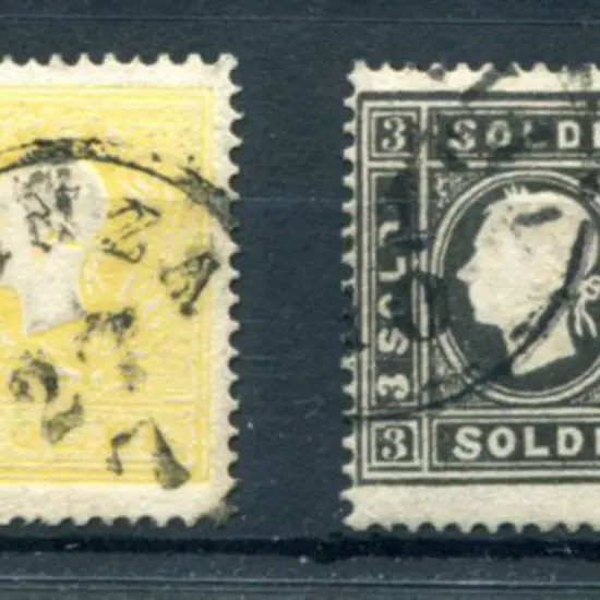 Austria - Lombary & Venetia 1858/62 2s yellow & 3s ...