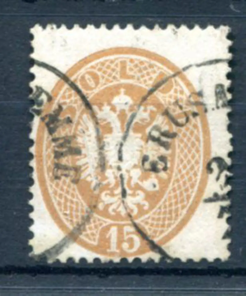Austria - Lombary & Venetia 1863 15s Arms, perf. ... Image 1++