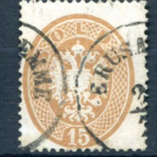 Austria - Lombary & Venetia 1863 15s Arms, perf. ...