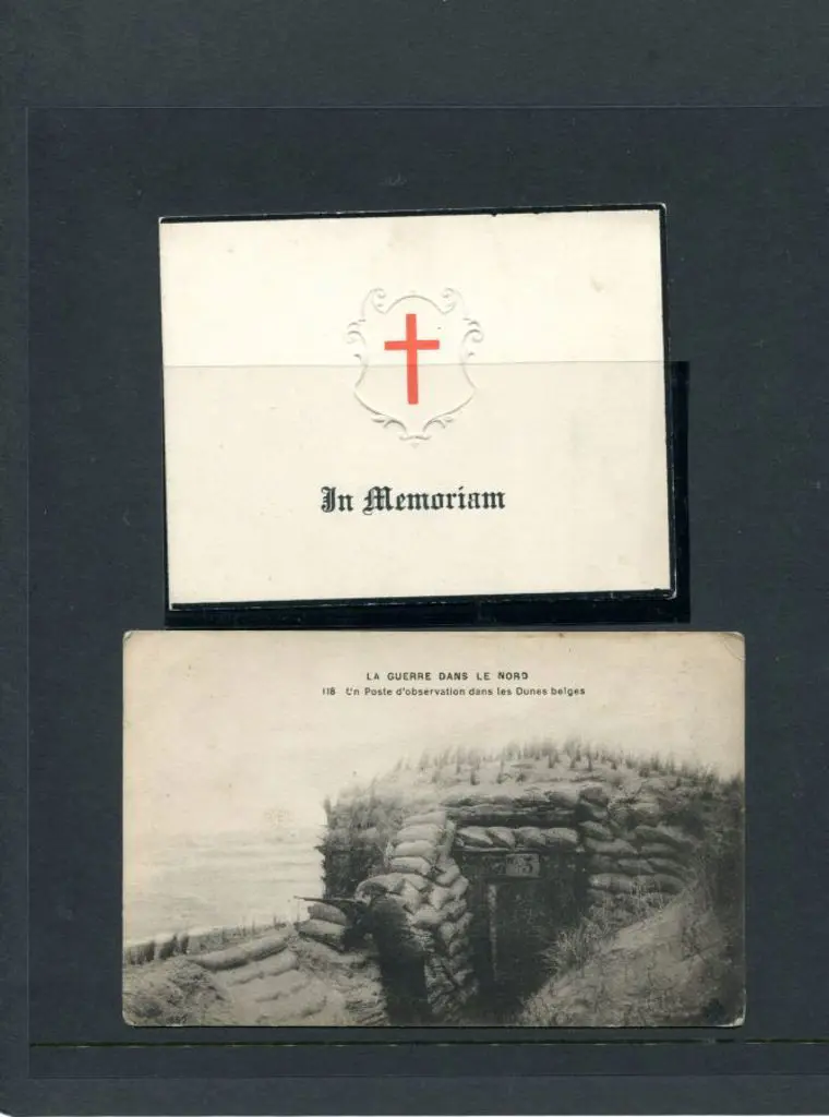 Belgium 1916 WWI Postcard (b&w) showing an ... Image 1++