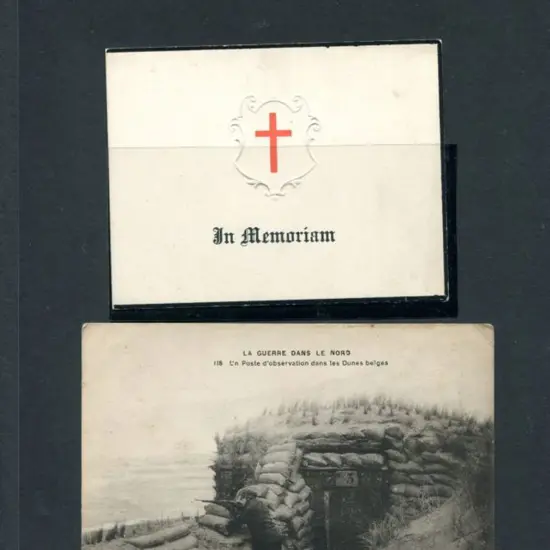 Belgium 1916 WWI Postcard (b&w) showing an ...