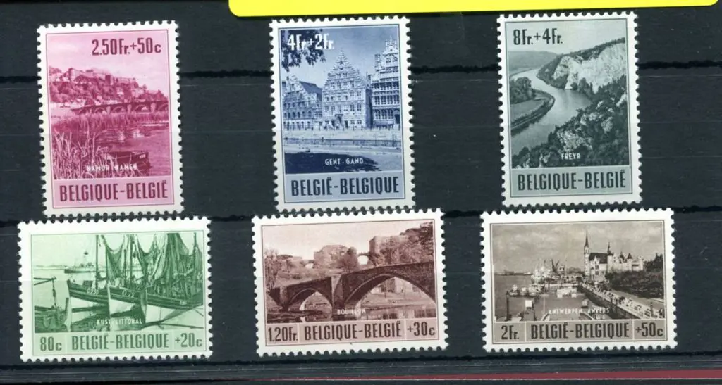 Belgium 1953 Tourist Propaganda set of 6. Fresh ... Image 1++
