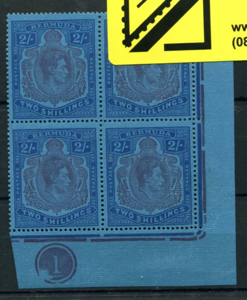 Bermuda 1938/53 2/- purple & blue/deep blue ... Image 1++