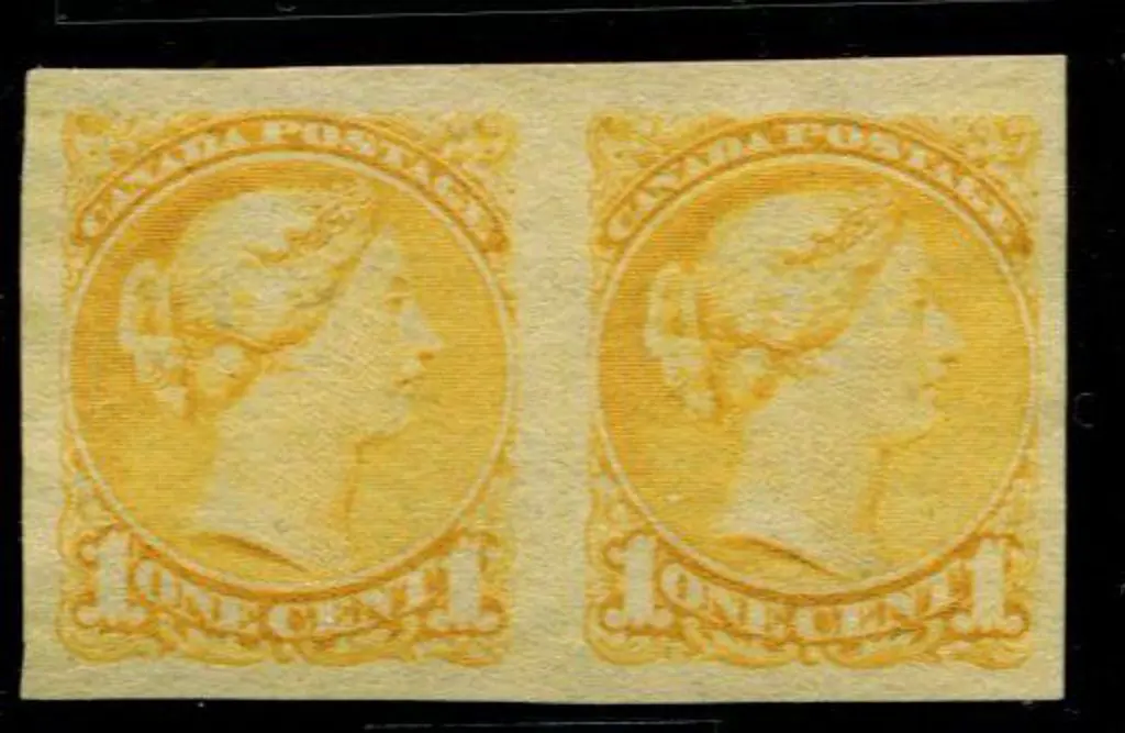 Canada 1870/90 1c bright yellow QV small head ... Image 1++
