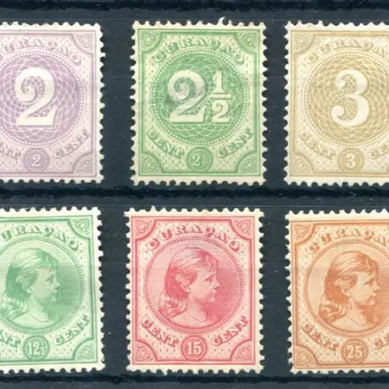 Curacao 1889 Numerals set of 5, MLH with 5¢ ...