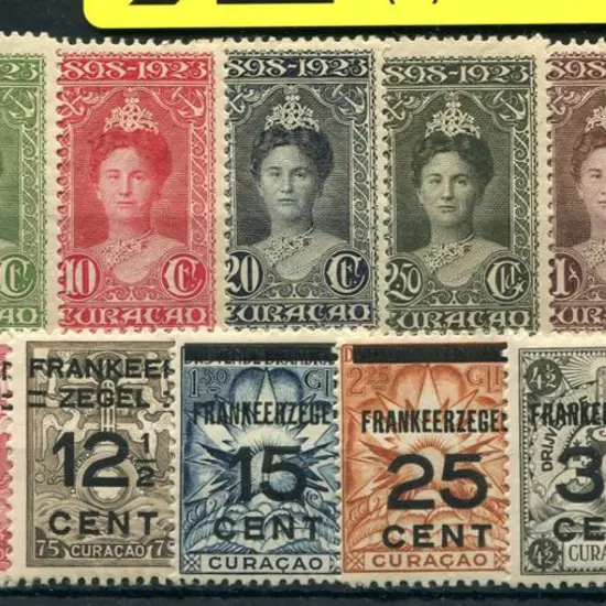 Curacao 1923 Silver Jubilee set of 7. MUH SG ...