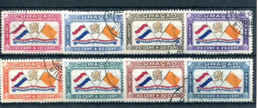 Curacao 1941 Prince Bernhard Fund Airs set of 8. ... Image 1++