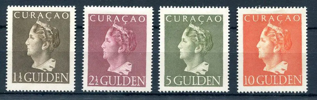 Curacao 1946/47 Queen Wilhelmina high vals to 10g. ... Image 1++