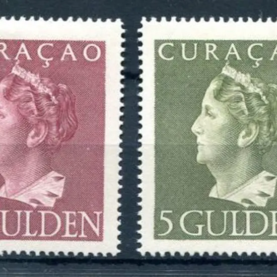 Curacao 1946/47 Queen Wilhelmina high vals to 10g. ...