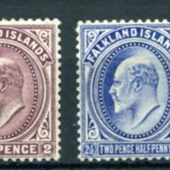 Falkland Islands 1904/12 ½d to 1/- KEVII fine MLH. ...