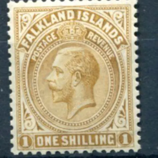 Falkland Islands 1912/20 1/- pale bistre-brown ...