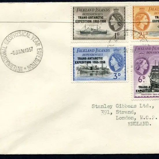 Falkland Is Deps 1957 (6th Jan) 1d, 2½d, 3d & 6d ...