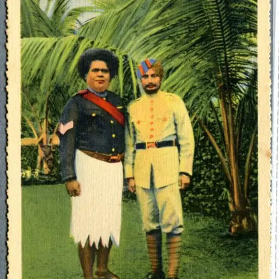 Fiji 1940's/50's "Fijian and Indian Constables, ...