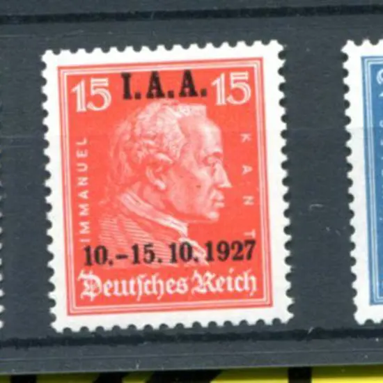 Germany 1927 ILO with "I.A.A." ovpts. All fine MUH ...