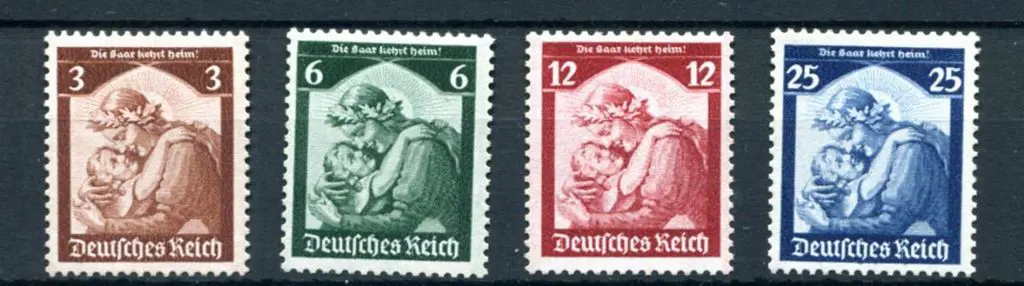 Germany 1935 Saar Restoration set of 4. Fine & ... Image 1++