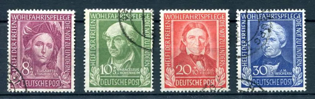 Germany - West 1949 Refugees Relief Fund set of 4 ... Image 1++
