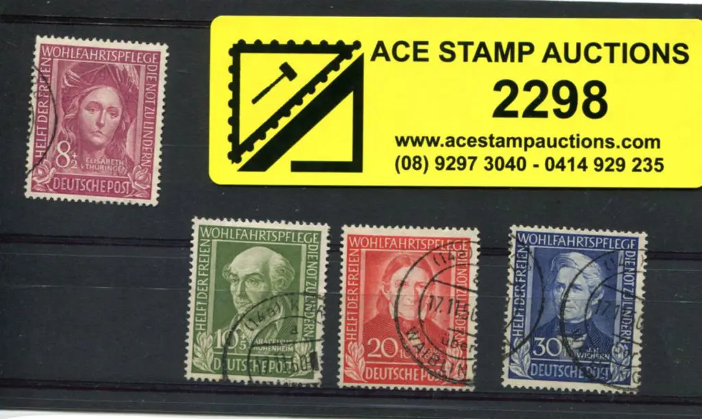 Germany - West 1949 Refugee Relief Fund set F/U. ... Image 1++