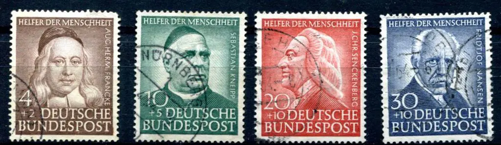 Germany - West 1953 Relief Fund set of 4. Fine ... Image 1++