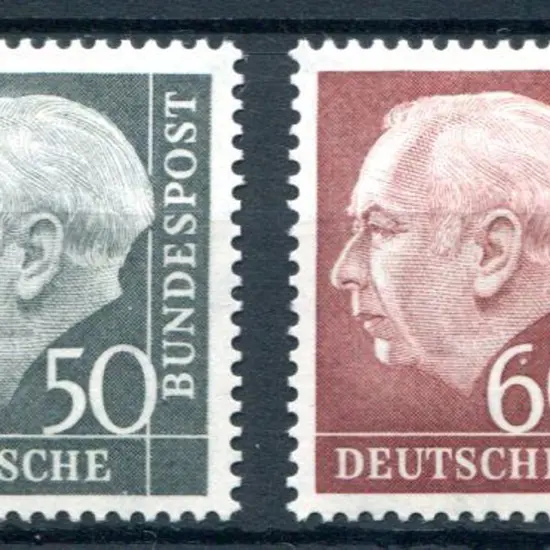 Germany - West 1954/60 50pf & 60pf Heuss defins. ...