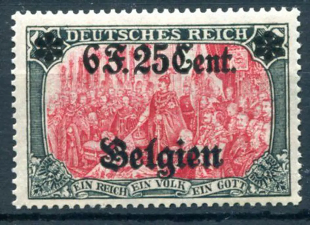 Germany-Occupation Issues 1914/18 "6F.25 Cent" on ... Image 1++