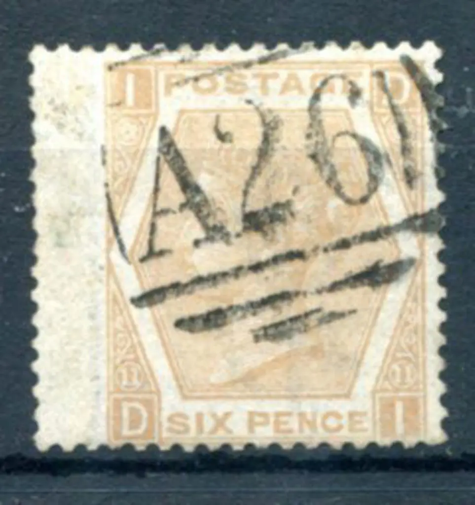 Gibraltar 1872/73 GB 6d buff, plate 11, with bold, ... Image 1++