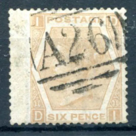 Gibraltar 1872/73 GB 6d buff, plate 11, with bold, ...